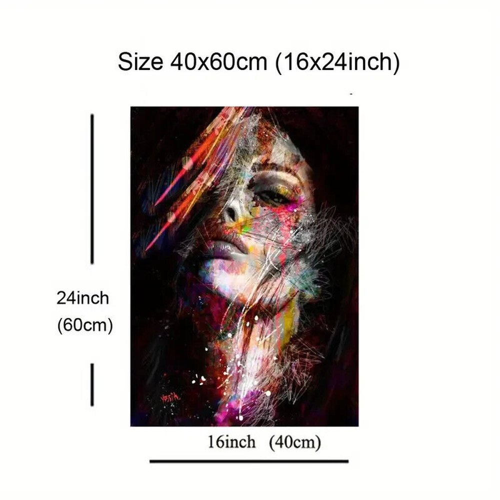 Nordic Style Graffiti Beauty Abstract Female Canvas Print NEW! 12 in x 16 in Home & Garden:Home Décor:Posters & Prints Style Your Walls